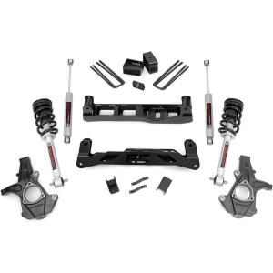 imageRough Country 5 Suspension Lift Kit with N3 StrutsN3 Shocks for Chevy Silverado amp GMC Sierra 1500 20142018 wStock Cast Steel Control Arms