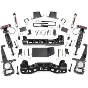 imageRough Country 6 Suspension Lift Kit for 20112014 Ford F150 4WD  57530Vertex StrutsV2 Shocks