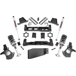 imageRough Country 6 Suspension Lift Kit with N3 StrutsN3 Rear Shocks for Chevy Silverado amp GMC Sierra 1500 20072013 4WDM1 StrutsM1 Rear Shocks