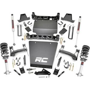 imageRough Country 7 Lift Kit with M1 Loaded StrutsM1 Rear Shocks for Chevy Silverado amp GMC Sierra 1500 20142016