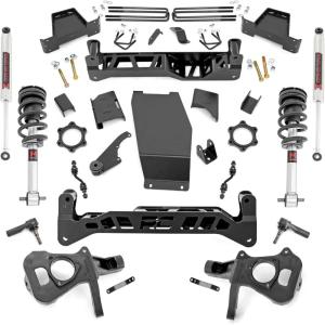 imageRough Country 7 Lift Kit with M1 StrutsM1 Shocks for Chevy Silverado amp GMC Sierra 1500 20142018 wStock Cast Alu or Stamped Steel Control Arms
