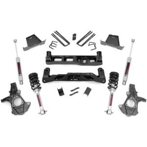 imageRough Country 75 Suspension Lift Kit with N3 StrutsN3 Shocks for Chevy Silverado amp GMC Sierra 1500 20072013 2WDN3 StrutsN3 Rear Shocks