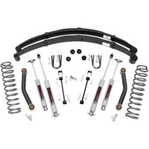 imageRough Country 45 Lift Kit for 19842001 Jeep Cherokee XJ 4WD  633N2N3 Shocks