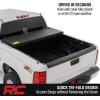 imageRough Country Hard LowProfile TriFold Tonneau Cover for Chevy Silverado amp GMC Sierra 1500 20072013  Flush Aluminum Truck Bed Cover Fits 59 Bed