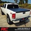 imageRough Country Hard LowProfile TriFold Tonneau Cover for Chevy Silverado amp GMC Sierra 1500 20072013  Flush Aluminum Truck Bed Cover Fits 59 Bed
