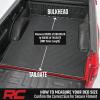 imageRough Country Soft TriFold Tonneau Cover for Chevy Silverado amp GMC Sierra 1500 20192026  WeatherResistant Truck Bed Cover510 Short Bed