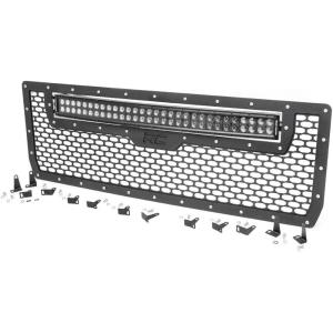 imageRough Country Mesh 30 Amber DRL LED Grille for 1415 GMC Sierra 150070190BDA