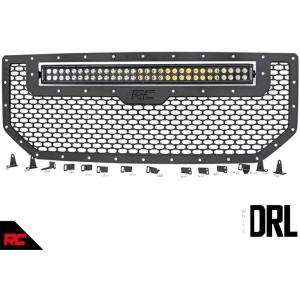 imageRough Country Mesh 30 White DRL LED Grille for 1415 GMC Sierra 150070190DRL