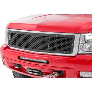 imageRough Country Mesh Grille Insert for 20072013 Chevy Silverado 150070194