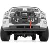 imageRough Country EXO Winch Mount with LED Lights for Ram 2500 20142018  Includes 20 LED Light Bar 2 LED Cube Lights DRings