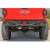 imageRough Country Rear Tubular Bumper with LED Lights for Jeep Gladiator JT 20202025  Includes DRings amp Dual 2 Black Series LED Pods NoDrill Install