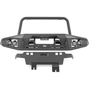 imageRough Country Front Tubular Winch Bumper for Ford Bronco 4WD 20212025 wStinger Bar amp 4 LED Cube LightsFront Bumper  Stinger Bar  LEDs