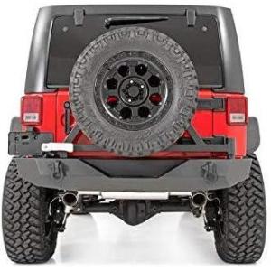 imageRough Country Rear Bumper wTire Carrier for 20072018 Jeep Wrangler JK  10594A