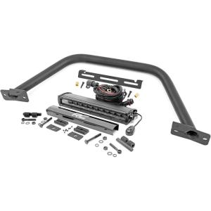 imageRough Country Safari Bull Bar with 12 LED Light Bar for Ford Bronco 20212025  2 Tubular Bar with Single Row 12inch OffRoad LED Light Bar12 LED Bar
