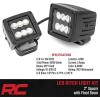 imageRough Country 2 LED Ditch Light Kit for Toyota Land Cruiser 20242025  60W CREE LEDs 4800 Lumens Spot Focus Beam OffRoad amp Trail Lighting2 60W Flood