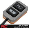 imageRough Country 5 LED Light Pods with Amber amp White DRL  8000 Lumens 40W CREE LEDs OffRoad Lights wFlood Beam IP67 Waterproof Set of 2