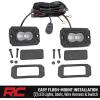 imageRough Country Flush Mount SAE LED Fog Lights 3 x 175  Street Legal Fog Light Kit IP67 Waterproof YellowWhite
