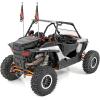 imageRough Country LED Whip Light Mounting Brackets for Polaris RZR XP 100093051  Black