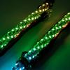 imageRough Country LED Whip Lights for CanAm DefenderSegway UT6U10  Set of 2 24 Whip Lights for Side by Side MultiColor RGB LEDs 300 Patterns Dimmable IP67 Waterproof QuickRelease Base24