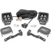 imageRough Country 2 LED Ditch Light Kit for Toyota Tacoma 20162023  Black Series Dual LED Cubes wWhite DRL 40W Spot Beam 3600 Lumens