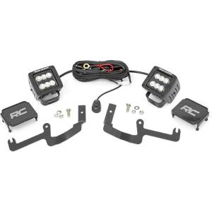 imageRough Country 2 Flood LED Lower Windshield Kit for 1924 Silverado  70842