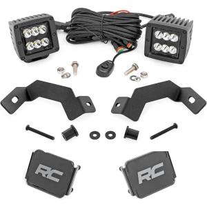 imageRough Country 2 LED Ditch Light Kit for Toyota Land Cruiser 20242025  60W CREE LEDs 4800 Lumens Spot Focus Beam OffRoad amp Trail Lighting2 60W Flood