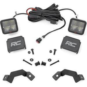 imageRough Country 2 LED Ditch Light Kit for Toyota Land Cruiser 20242025  60W CREE LEDs 4800 Lumens Spot Focus Beam OffRoad amp Trail Lighting2 80W Flood