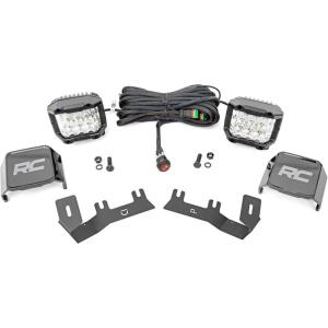 imageRough Country 3 Wide Angle LED Ditch Light Kit for 20142018 Silverado  71056