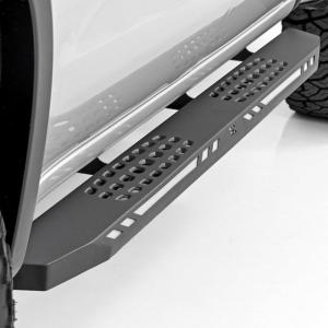 imageRough Country AC2 LED Running Boards for Chevy Silverado amp GMC Sierra 15002500HD3500HD Crew Cab 20192026  Heavy Duty Steel Side Steps with AmberWhite LED Lights