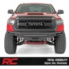 image:imageRough Country Quad 3 Wide Angle LED Light Kit for Toyota Tundra 20142021  Lower Windshield Mount 27000 Lumens Wide Side Beam OffRoad Lighting2 Amber DRL