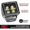 image:imageRough Country Quad 3 Wide Angle LED Light Kit for Toyota Tundra 20142021  Lower Windshield Mount 27000 Lumens Wide Side Beam OffRoad Lighting2 Amber DRL