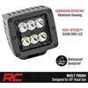 image:imageRough Country Quad 3 Wide Angle LED Light Kit for Toyota Tundra 20142021  Lower Windshield Mount 27000 Lumens Wide Side Beam OffRoad Lighting2 Spot Beam