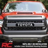 image:imageRough Country Quad 3 Wide Angle LED Light Kit for Toyota Tundra 20142021  Lower Windshield Mount 27000 Lumens Wide Side Beam OffRoad Lighting2 Spot Beam