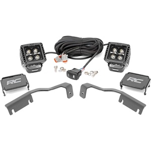 image:imageRough Country 2 DRL LED Ditch Light Kit for 20222024 Frontier  White  71066