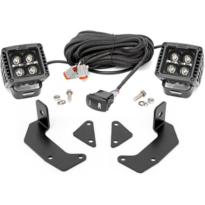 image:imageRough Country Dual 2 LED Light Kit for CFMoto UForce 10001000XL  2 Black Series 2in LED Lights with White DRL Cage Mount
