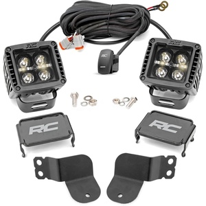 image:imageRough Country Dual LED Cube Kit wWhite DRL for Polaris General  93025