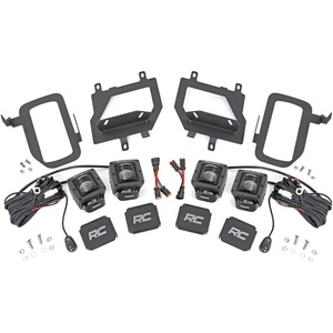image:imageRough Country LED Fog Light Kit for Ford F150 20152017  Quad 2 StreetLegal SAE LED Cubes 4800 Lumens Waterproof Fog Lighting Replacement2 SAE Fog Lights