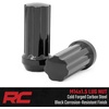 image:imageRough Country 24Piece Lug Nut Set  M14x15 Thread Bulge Acorn Style Black Lug Nuts with Socket Key CorrosionResistant for Aftermarket Wheels