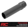 image:imageRough Country 24Piece Lug Nut Set  M14x15 Thread Bulge Acorn Style Black Lug Nuts with Socket Key CorrosionResistant for Aftermarket Wheels