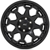 image:imageRough Country 80 Series 20x10 Wheel  5x50 Bolt Pattern 25mm Offset OnePiece Aluminum SemiGloss Black OffRoad Rim for Jeeps Trucks SUV