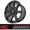 image:imageRough Country 81 Series OnePiece Aluminum Wheel  20x10 6x55 Bolt Pattern 19mm Offset SemiGloss Black for OffRoad Jeeps Truck SUV