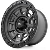 image:imageRough Country 85 Series 17x9 Wheel  5x55 Bolt Pattern 0mm Offset Gunmetal Gray with Black Simulated Beadlock OnePiece Aluminum OffRoad Wheel