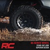 image:imageRough Country 85 Series 17x9 Wheel  5x55 Bolt Pattern 0mm Offset Gunmetal Gray with Black Simulated Beadlock OnePiece Aluminum OffRoad Wheel