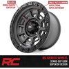 image:imageRough Country 85 Series OnePiece Aluminum Wheel with Simulated Beadlock  17x9 6x135mm Bolt Pattern 12mm Offset Gunmetal GrayBlack
