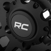 image:imageRough Country 87 Series OnePiece Aluminum Wheel with Simulated Beadlock  17x85 6x55 Bolt Pattern 0mm Offset Machined Black