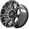 image:imageRough Country 89 Series OnePiece Aluminum Wheel  17x9 6x135mm Bolt Pattern 12mm Offset Black Machined Gun Metal
