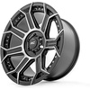 image:imageRough Country 89 Series OnePiece Aluminum Wheel  20x10 5x5 Bolt Pattern 19mm Offset Machined Gun Metal Black