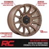 image:imageRough Country 90 Series 18x9 OffRoad Wheels for Trucks Bronze Finish with Black Accent Bolts One Piece Aluminum MultiSpoke Design Truck Rims 18 x 9 in 5 x 50 in 0 mm Offset18x9 0 mm Offset