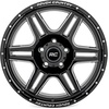 image:imageRough Country 92 Series Wheel  18x9 5x55 Bolt Pattern 0mm Offset SinglePiece Aluminum Gloss Black with Milled Accents