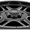 image:imageRough Country 92 Series Wheel  18x9 5x55 Bolt Pattern 0mm Offset SinglePiece Aluminum Gloss Black with Milled Accents